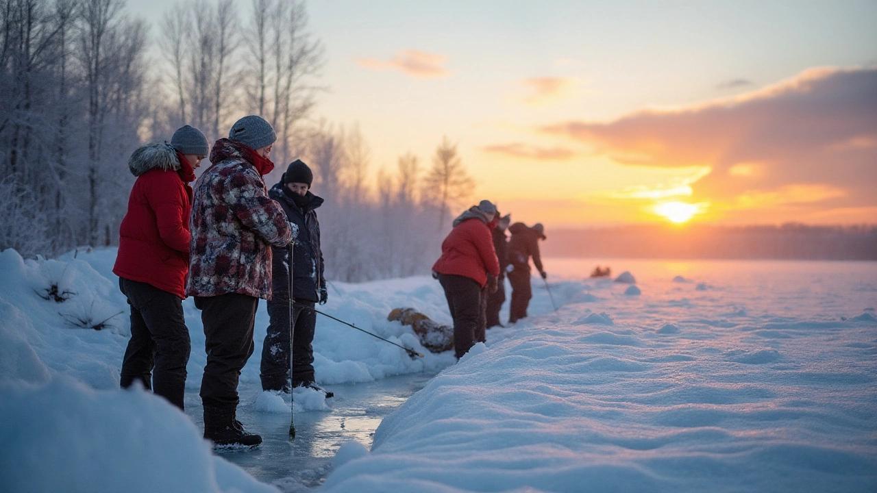 Pesca de invierno en Santa Cruz: hielo, glaciares y peces